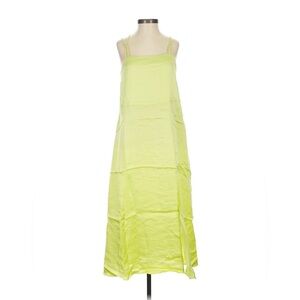 ZARA yellow satiny strappy slip dress